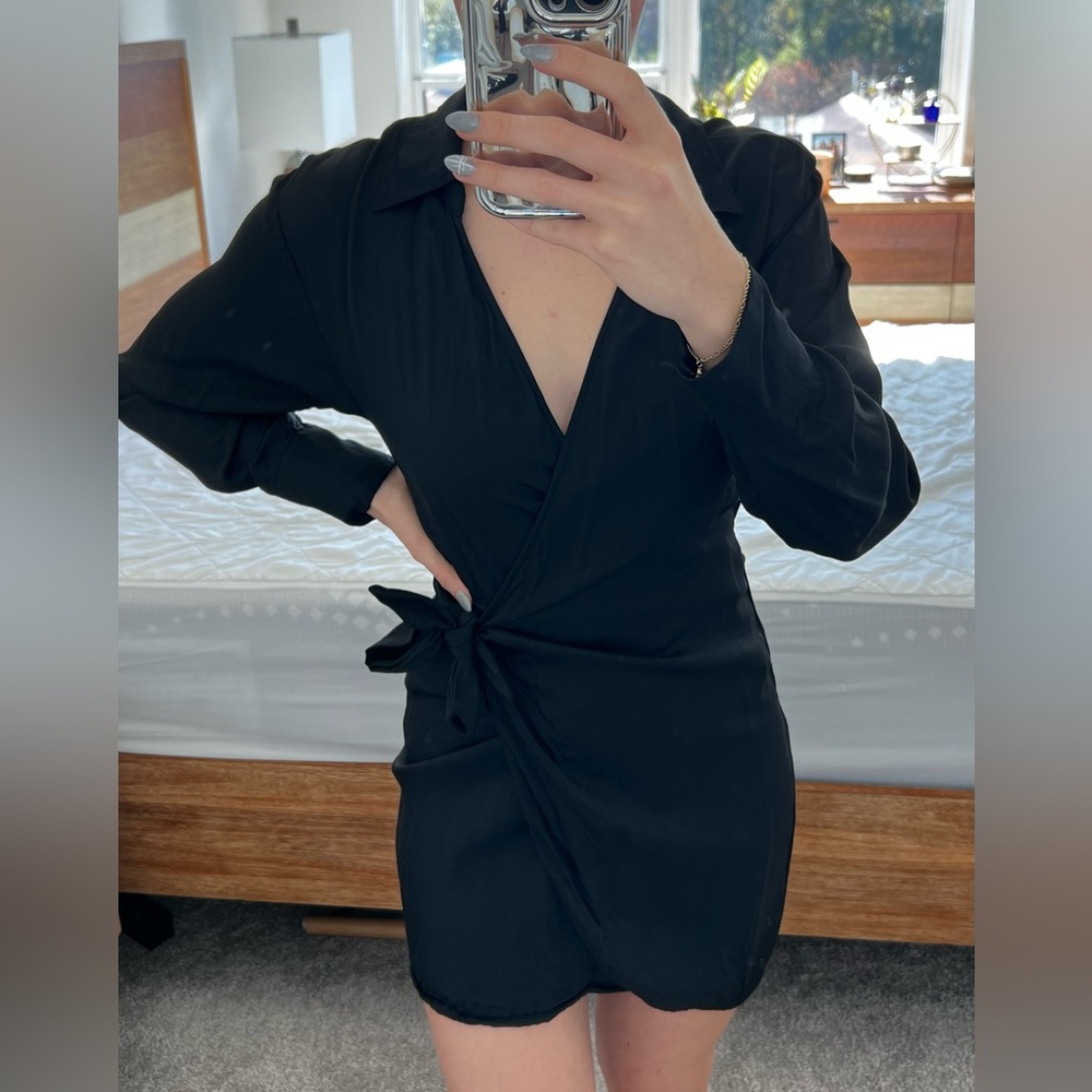 Wrap/Tie Little Black Dress